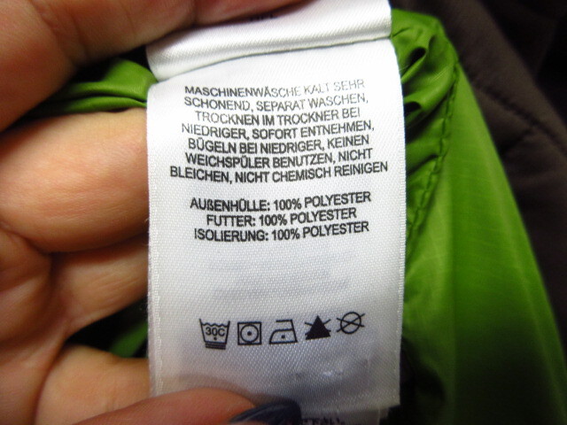 コロンビア 中綿ジャンパー メンズS L XL相当 キルティングジャケット 茶緑 保温防寒ジャンパー オーバーサイズ アウトドアフーディー11261_画像8