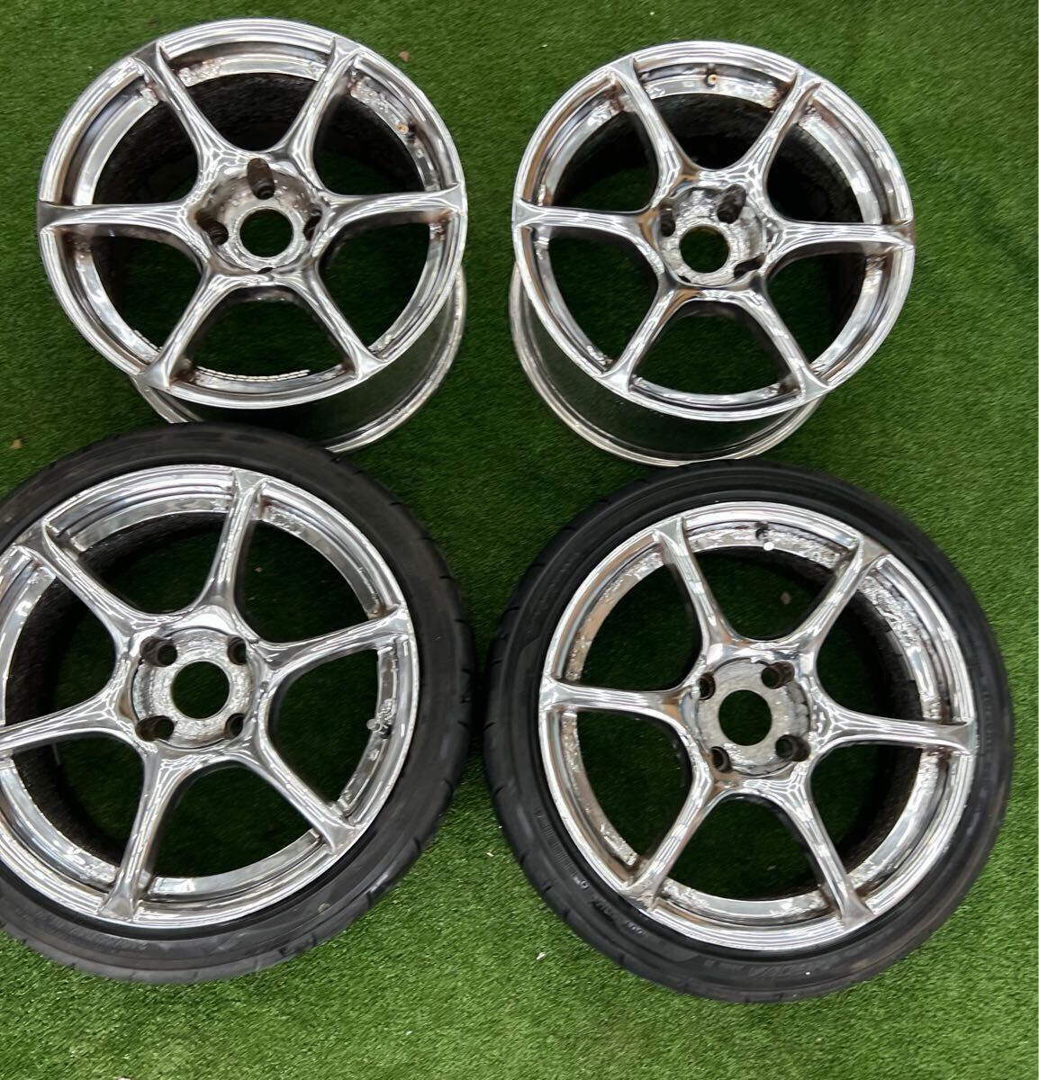 希少　メッキ　グレートカンパニー グレネード 17インチ 9.0J +15 PCD114.3 4H S13シルビア180SX_画像1