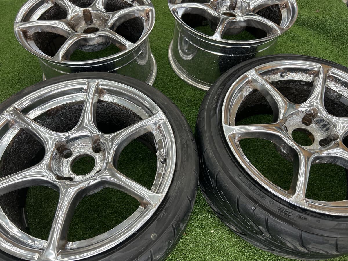 希少　メッキ　グレートカンパニー グレネード 17インチ 9.0J +15 PCD114.3 4H S13シルビア180SX_画像6