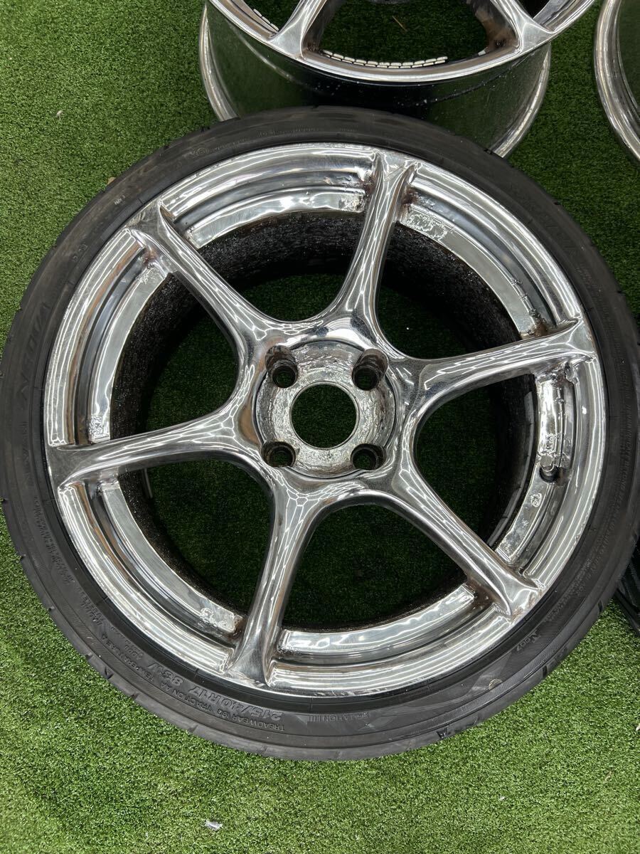 希少　メッキ　グレートカンパニー グレネード 17インチ 9.0J +15 PCD114.3 4H S13シルビア180SX_画像3