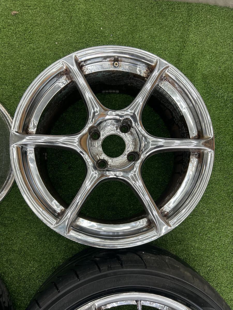 希少　メッキ　グレートカンパニー グレネード 17インチ 9.0J +15 PCD114.3 4H S13シルビア180SX_画像5