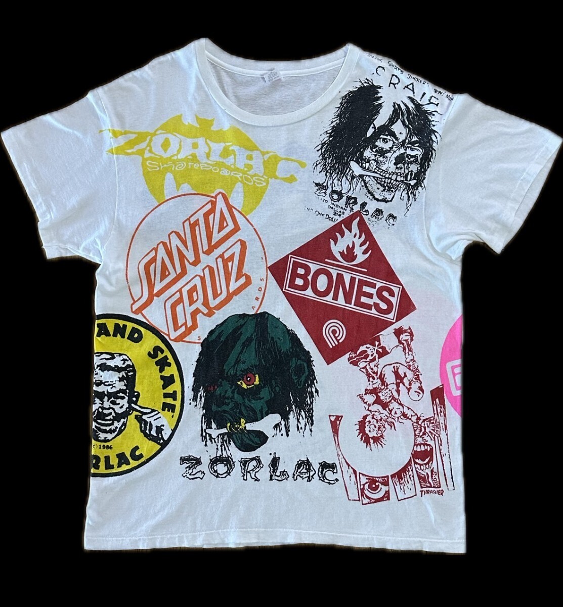 ZORLAC ゾーラック ブート スケートマルチ Tシャツ 2XL BONES ZORLAC パウエル マルチ thrasher santacruz THRASHER_画像1