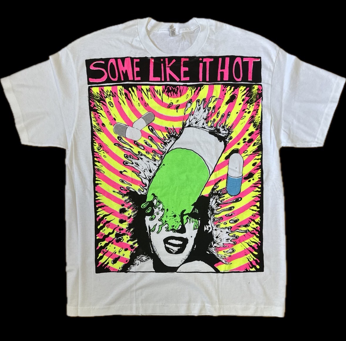未着用品 BAKATEEE SOME LiKE iT HOT Tシャツ マリリンモンロー シルクスクリーン シリアルキラー bakateee 手刷りXL_画像1