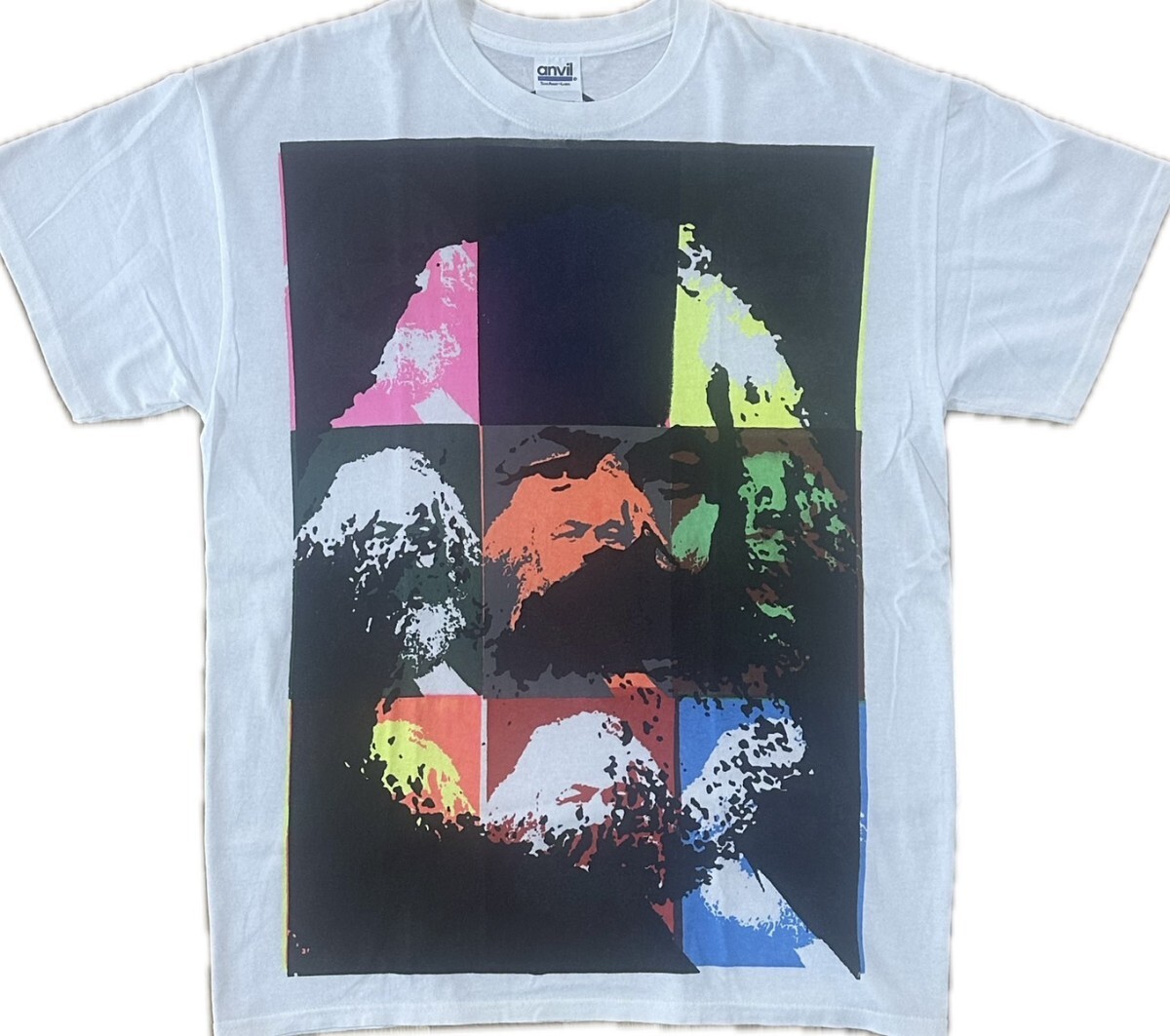 未着用品 BAKATEEE マルクス Tシャツ Marcus シルクスクリーン 革命家 シリアルキラー bakateee 手刷り_画像6