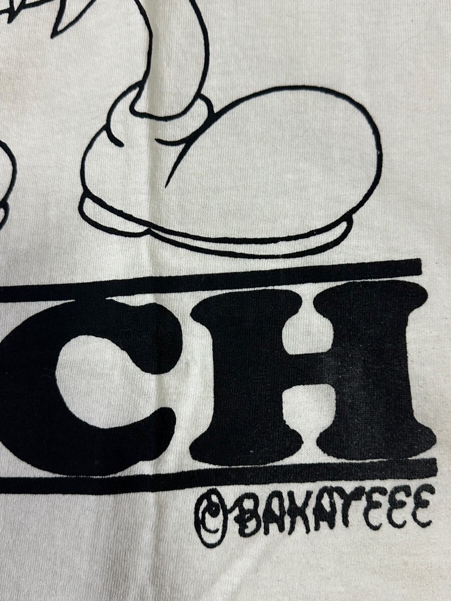 未着用品 BAKATEEE BITCH Tシャツ ミッキー ティンカーベル エロT シルクスクリーン シリアルキラー bakateee 手刷り_画像3