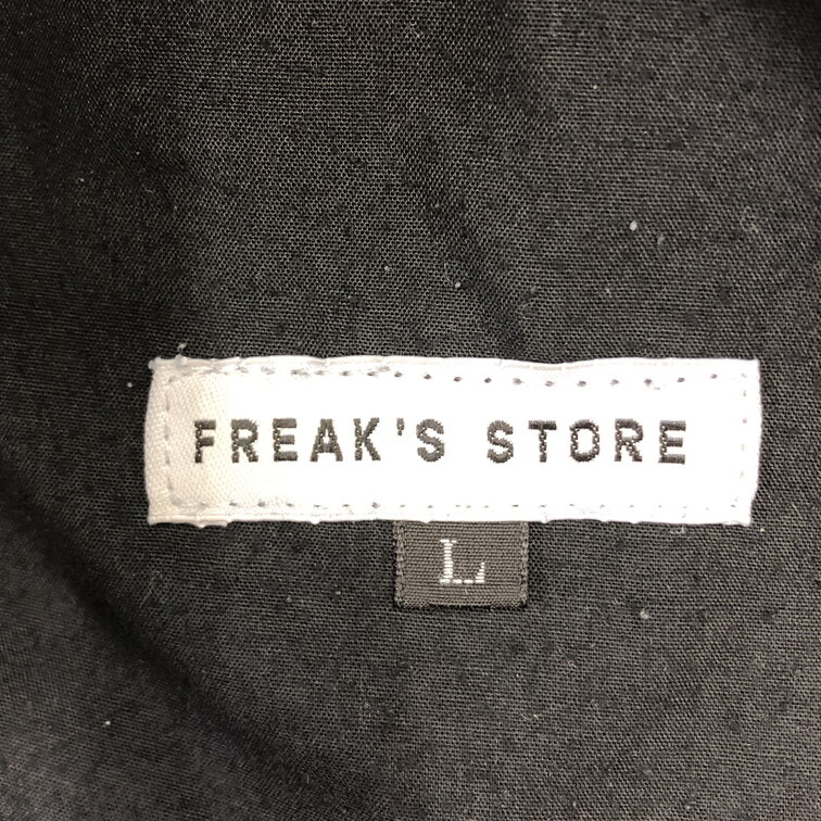 2509F-182 メンズ FREAK'S STORE フリークスストア ブラック ワークカーゴパンツ L 【送料一律！800円】_画像2