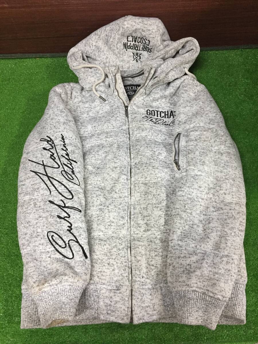 ⑦ GOTCHA Gotcha Zip выше Parker боа Parker серый 193G1705 L размер мужская мода внешний 9-28