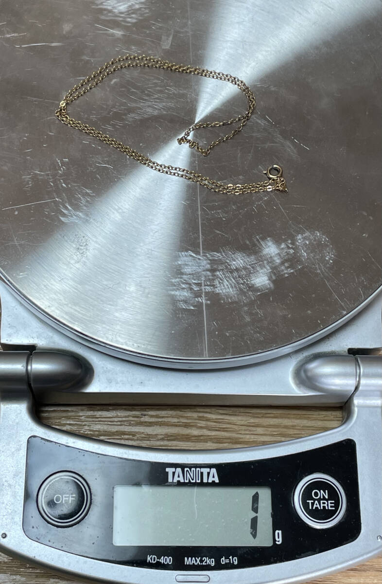 12k 刻印 ゴールドネックレス 約41cmレディースサイズ ユーズド品_画像7