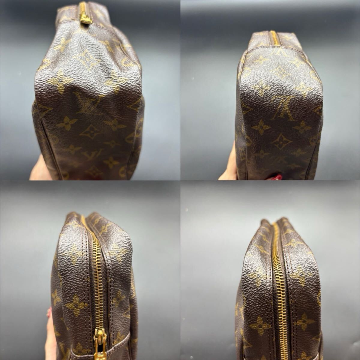 * прекрасный товар * Vuitton Louis Vuitton монограмма ручная сумочка косметичка VUITTON LOUIStu разрозненный towa let 