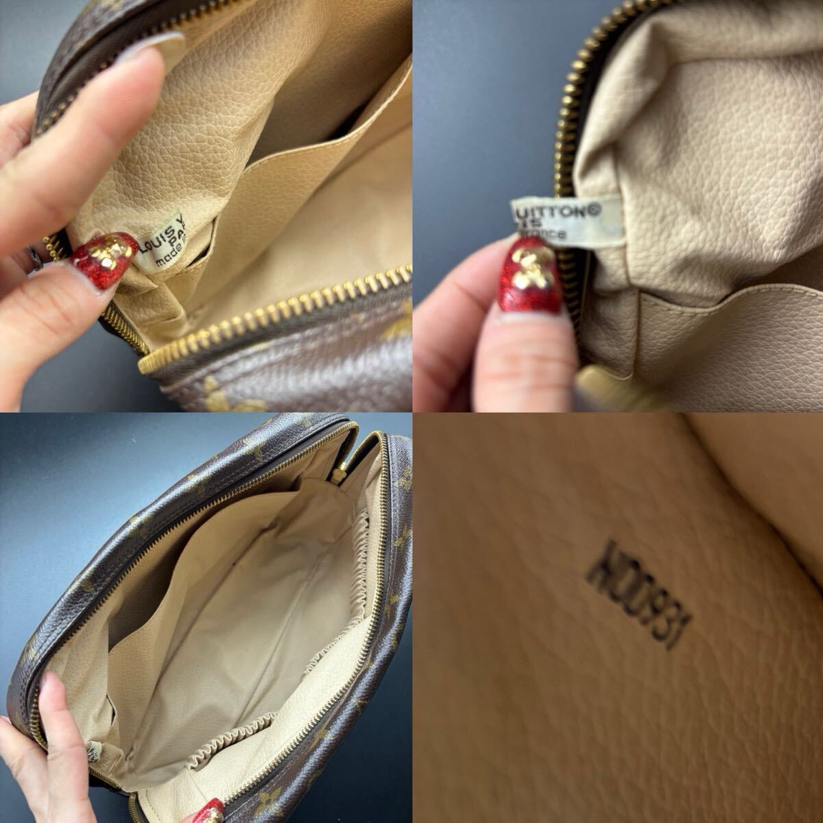 * прекрасный товар * Vuitton Louis Vuitton монограмма ручная сумочка косметичка VUITTON LOUIStu разрозненный towa let 