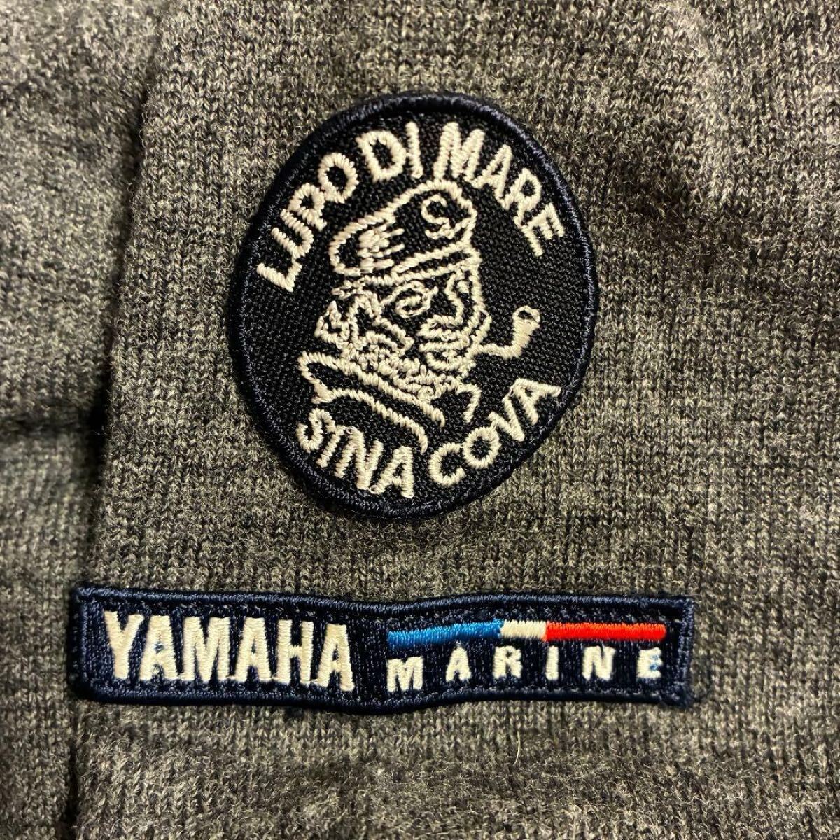 美品 Mサイズ 定価31,900円 SINA COVA×YAMAHA MARINE シナコバ ハーフジップ ニット セーター メンズ 日本製 ワッペン刺繍 _画像4