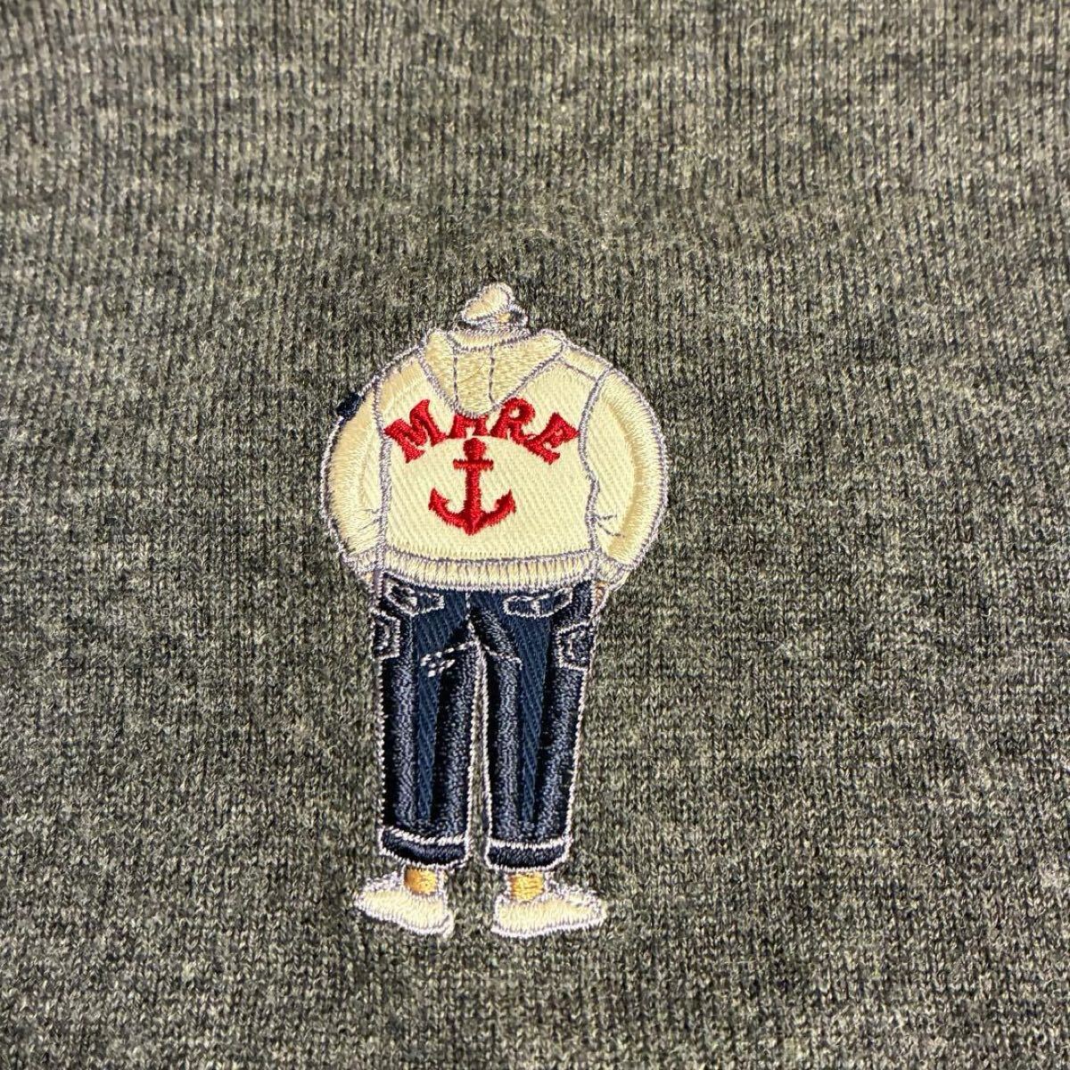 美品 Mサイズ 定価31,900円 SINA COVA×YAMAHA MARINE シナコバ ハーフジップ ニット セーター メンズ 日本製 ワッペン刺繍 _画像10