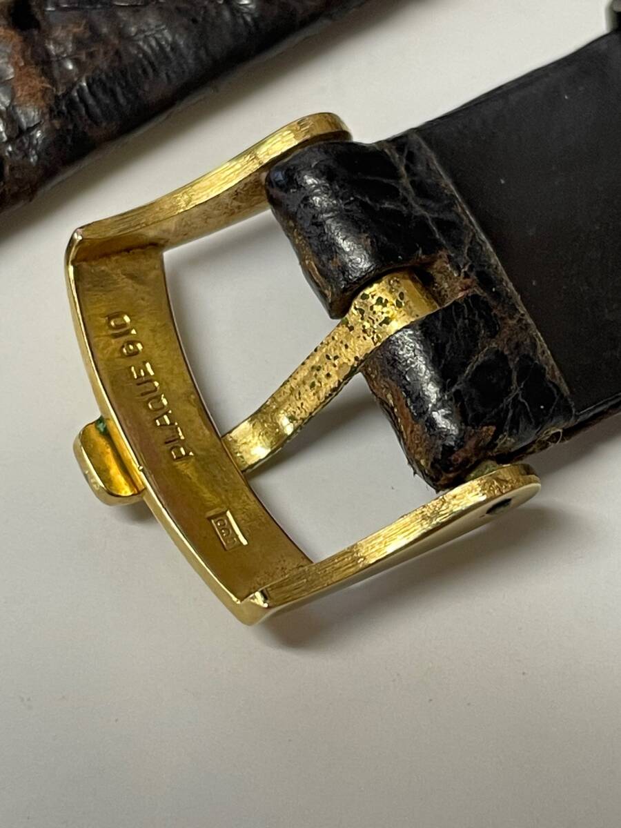 Girard-Perregaux ジラール・ペルゴ 時計 GP製 尾錠 16mm+革 ストラップ 20-16【現状】_画像7