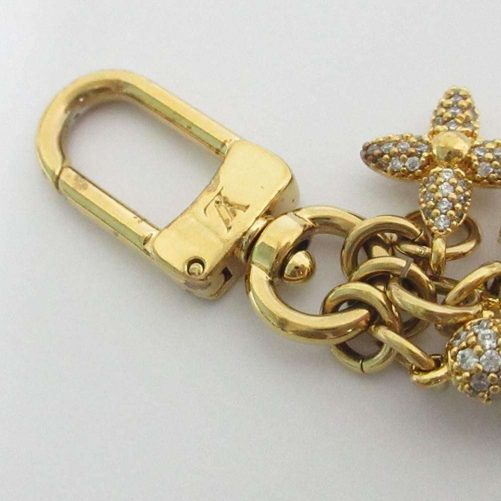  хорошая вещь LOUIS VUITTON Louis Vuitton микро очарование LV Aiko nik брелок для ключа M01566 Gold цвет 