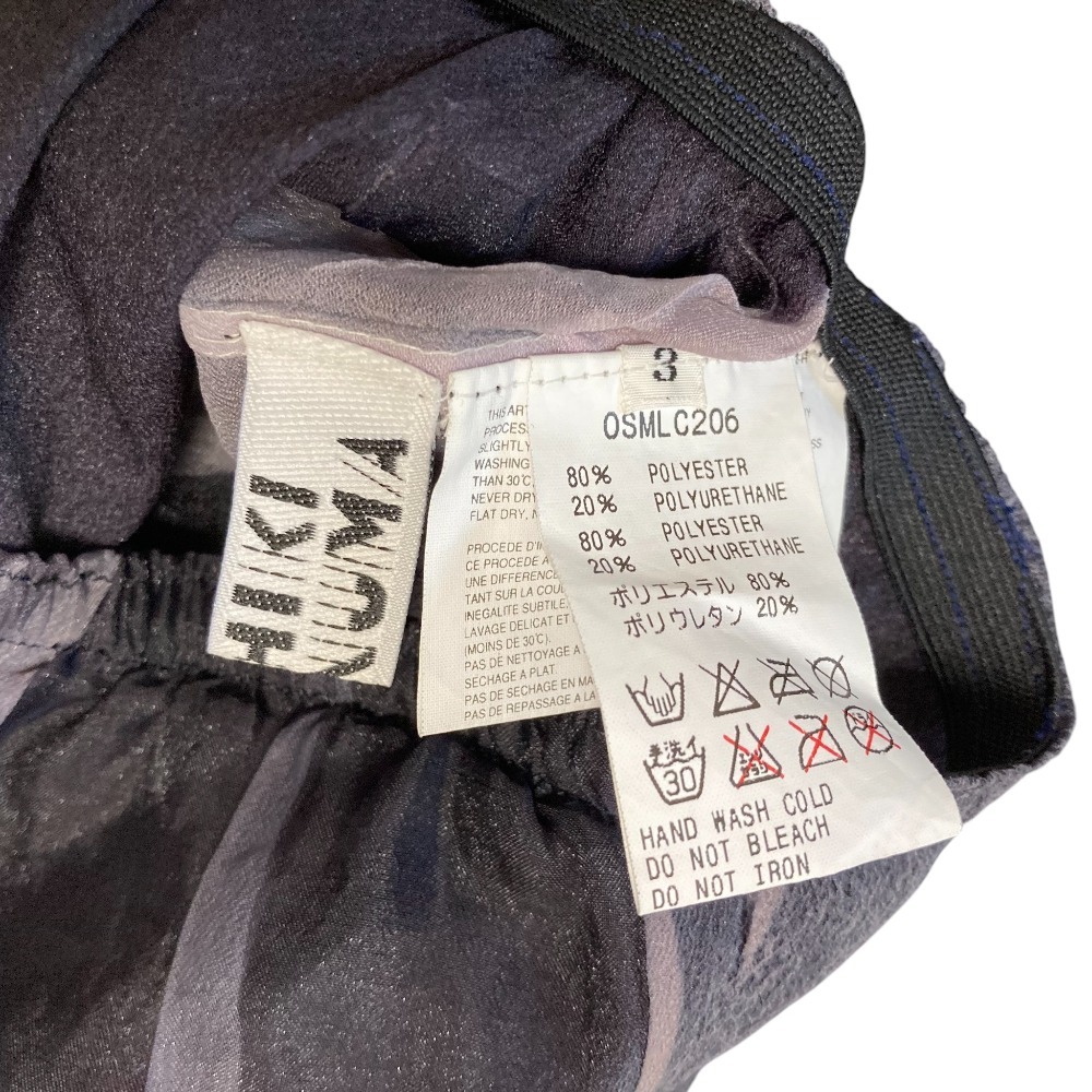 美品 YOSHIKI HISHINUMA ヨシキヒシヌマ シアープリント ロングスカート サイズ3 グレー_画像3