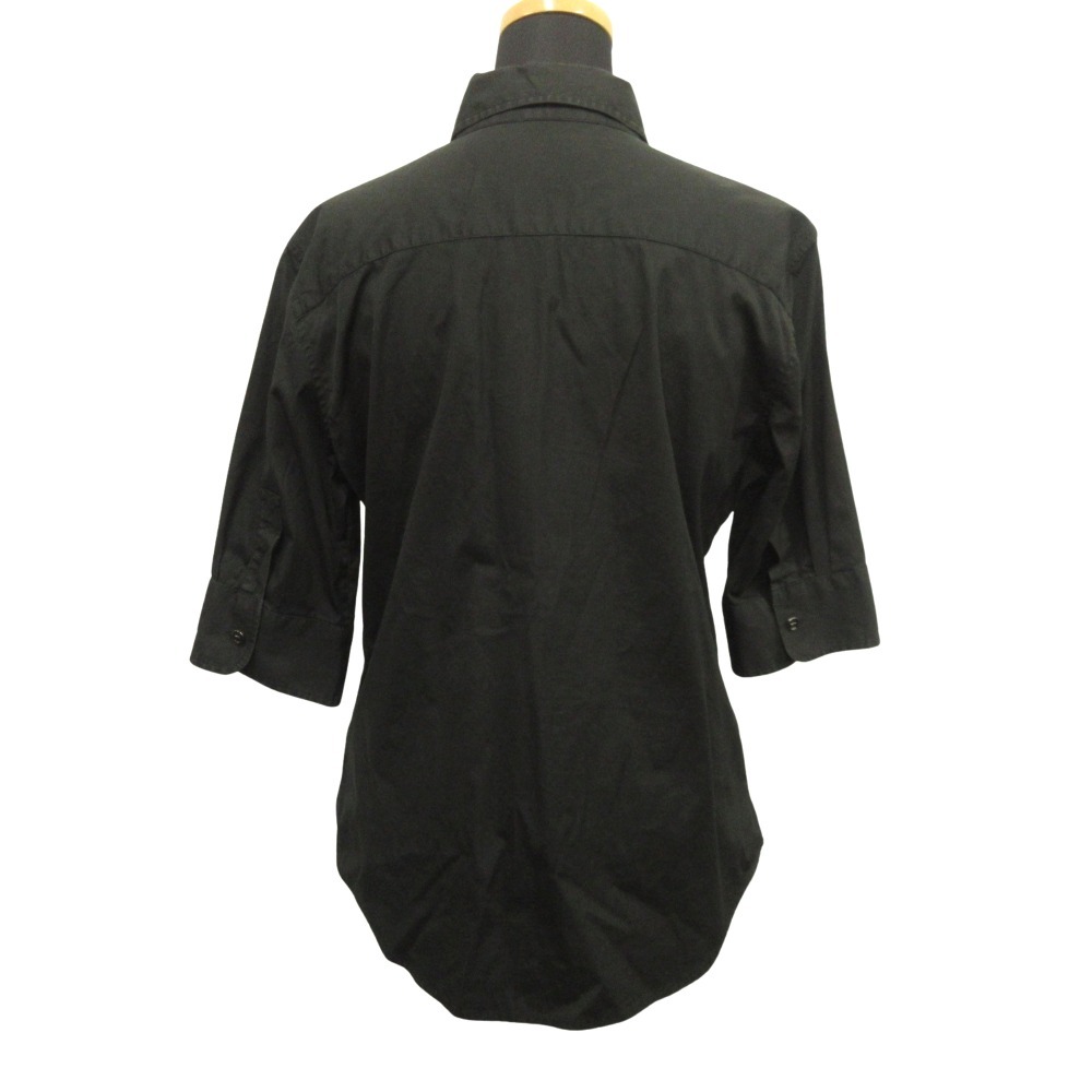  хорошая вещь Salvatore Ferragamo Salvatore Ferragamo 7 минут длина рубашка блуза cut and sewn стрейч Old I44 чёрный черный 