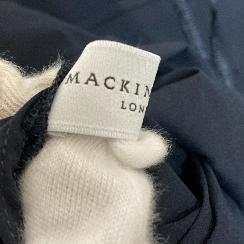 美品 24AW MACKINTOSH LONDON マッキントッシュロンドン コットンナイロンストレッチフリルブラウス G5M07-402-28 サイズ40 ネイビー_画像7