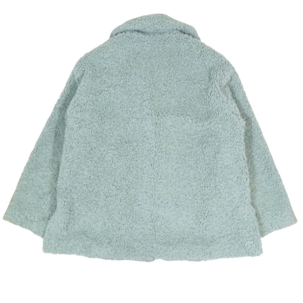 美品 MOUSSY マウジー ボア コート ショート丈 バルカラー バルマカンコート ジャケット ブルゾン アウター 2 緑 グリーン_画像2