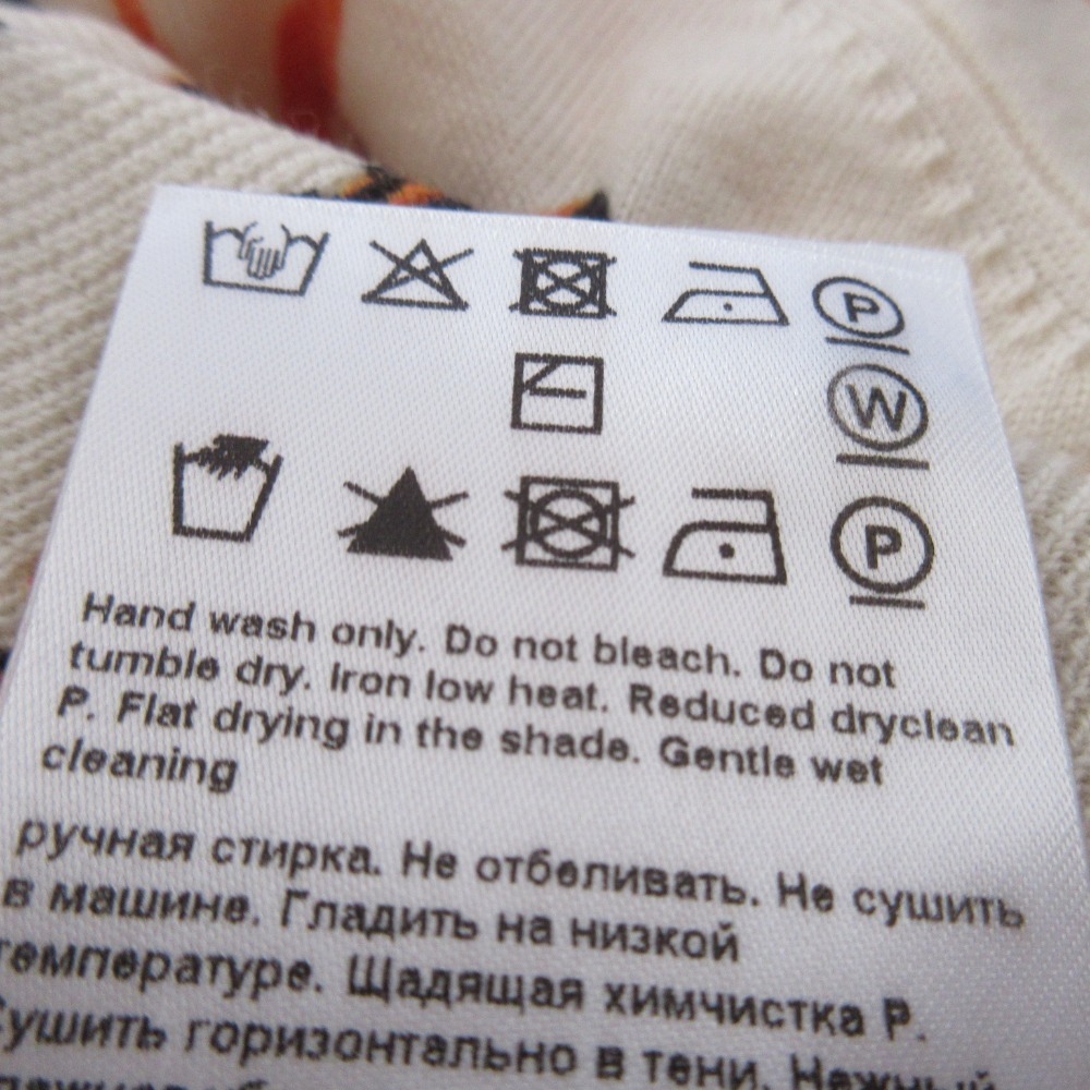 美品 ESCADA SPORT エスカーダスポーツ アニマルプリントカーディガン S オレンジ_画像9