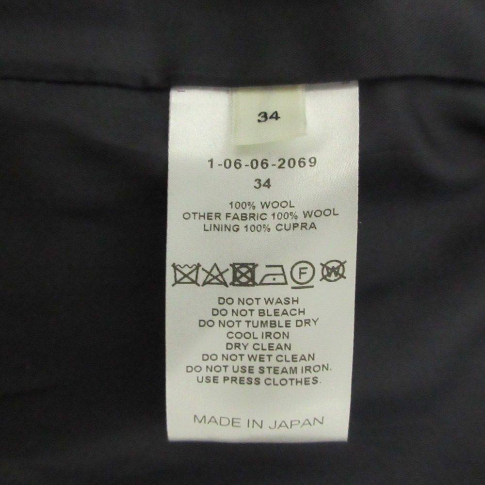 美品 CYCLAS シクラス ウールメルトン フーデッドロングコート 1-06-06-2069 34 ネイビー_画像8