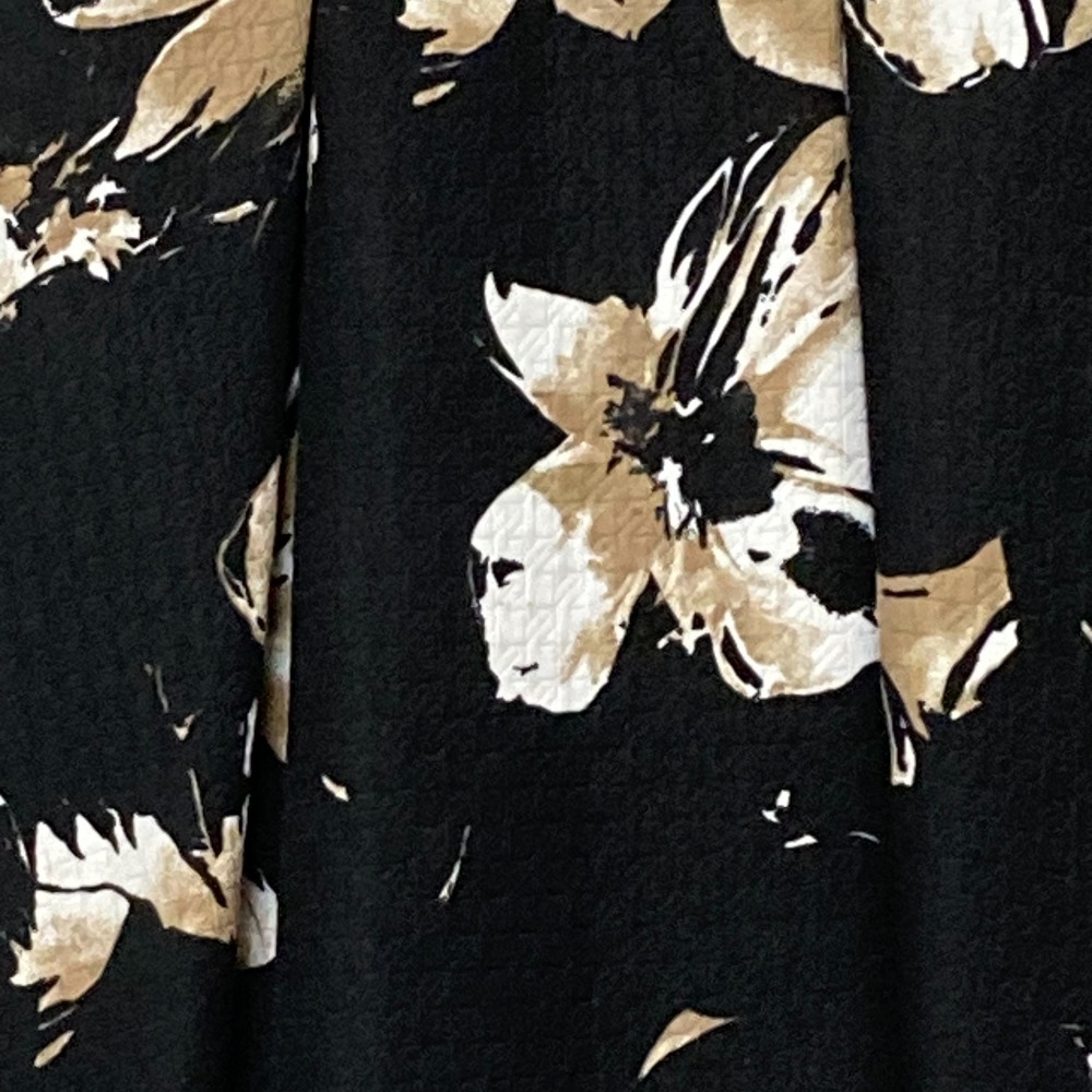 美品 Aveniretoile アベニールエトワール エムプルミエブラック コラボ フラワープリント ノースリーブ ワンピース サイズ36 ブラック_画像3