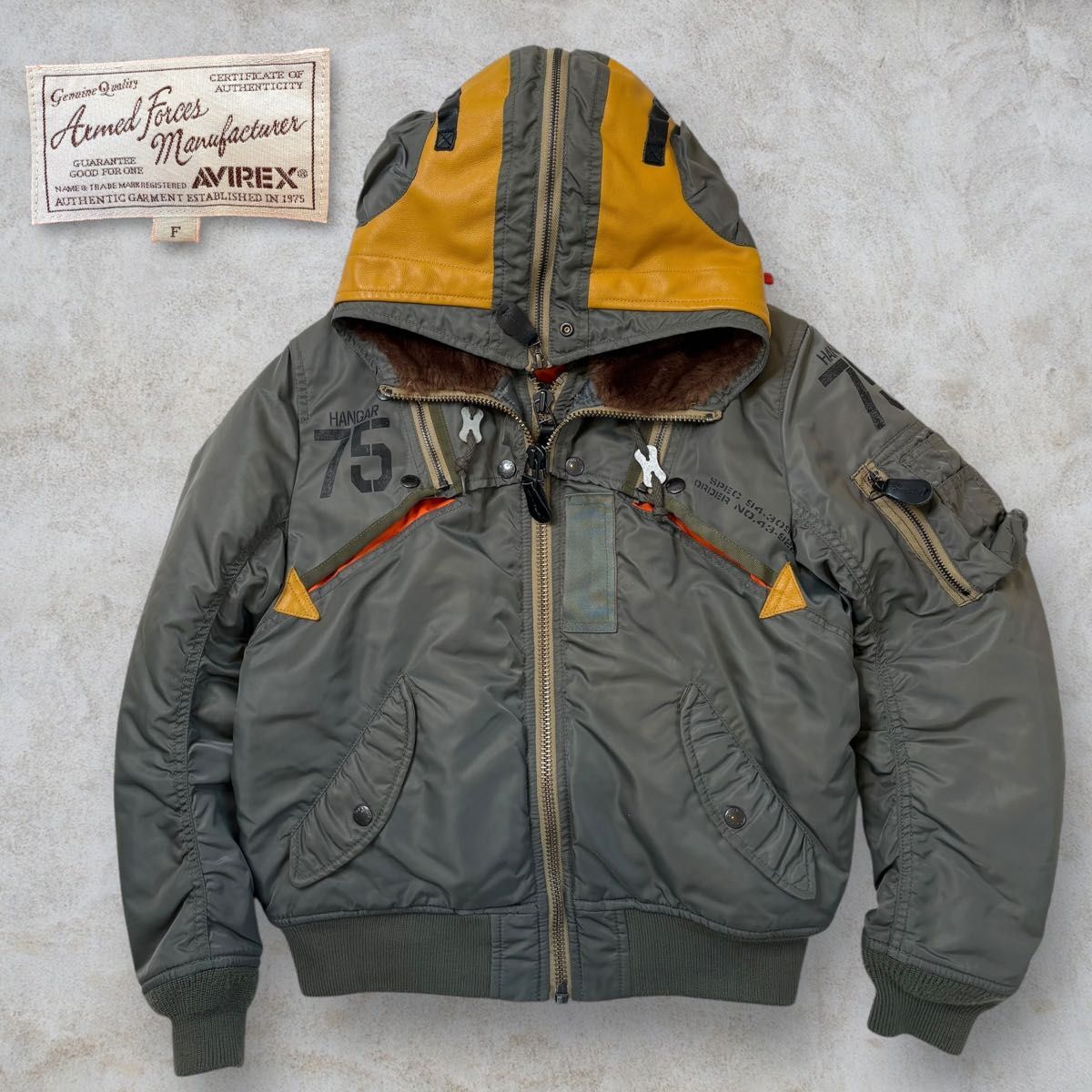 【極美品 激レア】AVIREX MA-1 REMODEL MARK2 アヴィレックス リモデル マーク２ フライトジャケット 6182195 WEB&DEPOT N2-B 限定品 _画像1