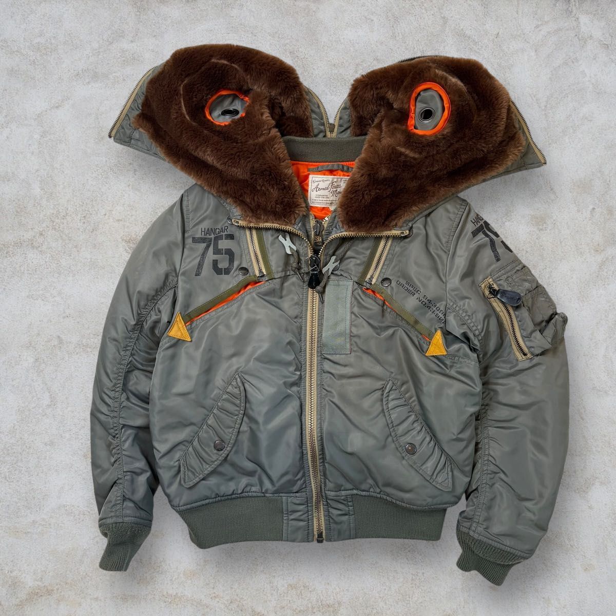 【極美品 激レア】AVIREX MA-1 REMODEL MARK2 アヴィレックス リモデル マーク２ フライトジャケット 6182195 WEB&DEPOT N2-B 限定品 _画像2