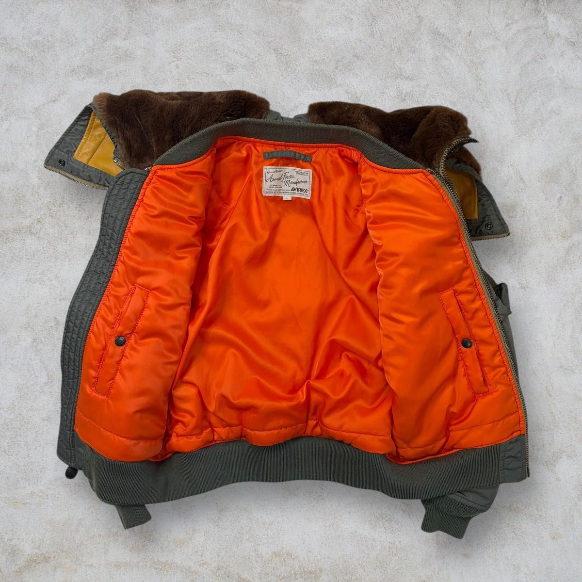 【極美品 激レア】AVIREX MA-1 REMODEL MARK2 アヴィレックス リモデル マーク２ フライトジャケット 6182195 WEB&DEPOT N2-B 限定品 _画像4