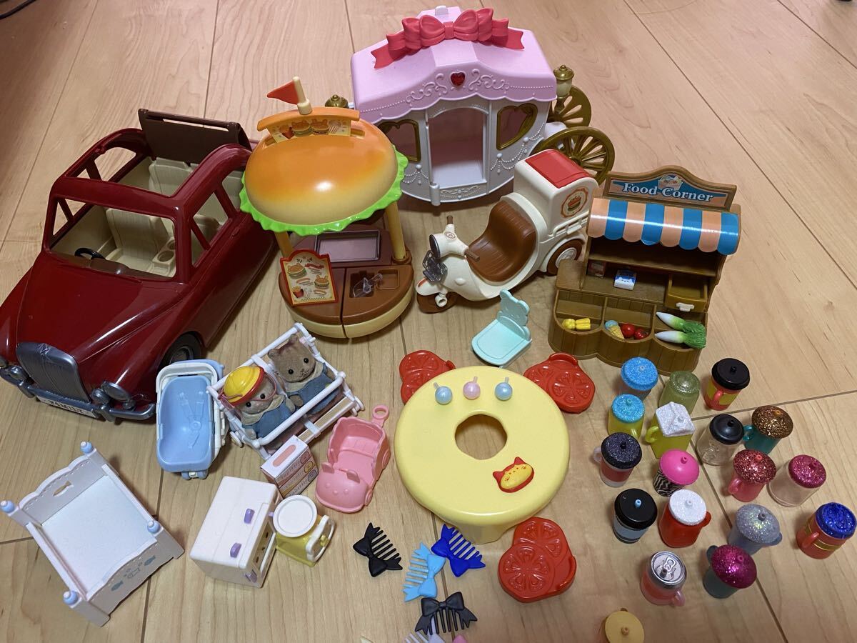 シルバニア ファミリーカー ハンバーガーワゴン セット まとめ売り_画像1