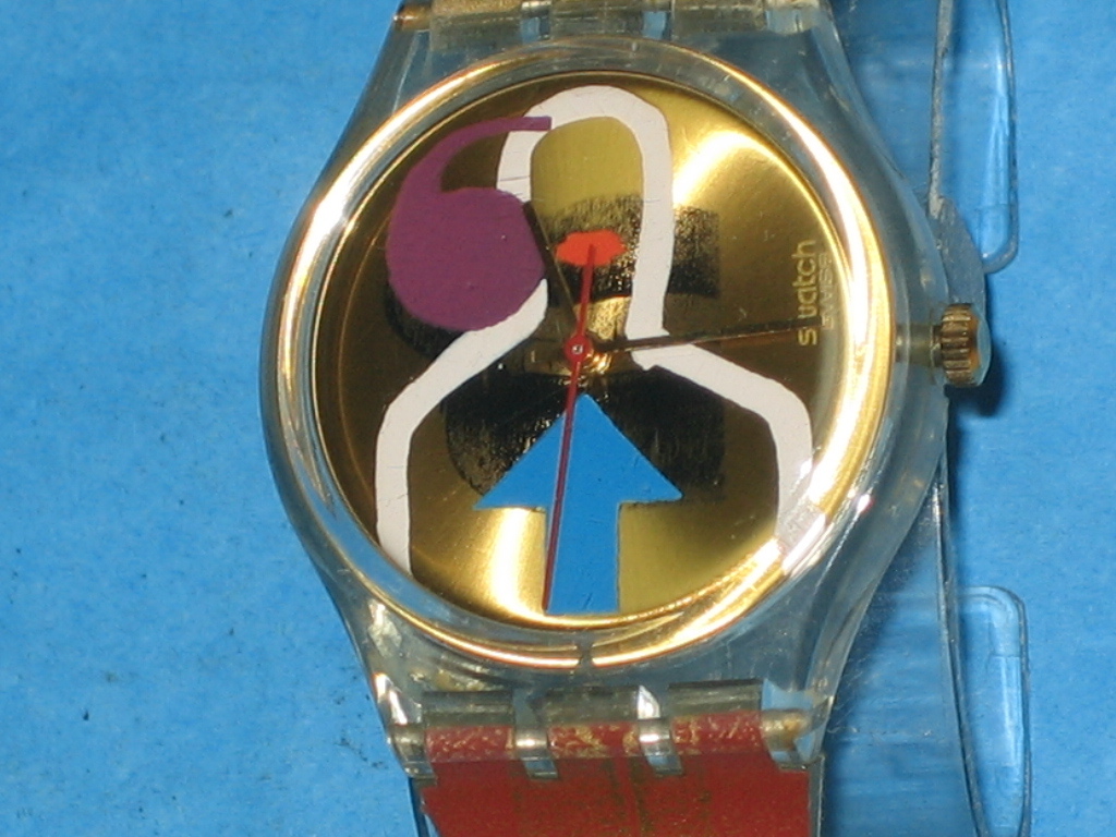 ◆SWATCH(スウォッチ) 限定品 LIPSTICK 腕時計 ゴールド 動作品◆ _画像1