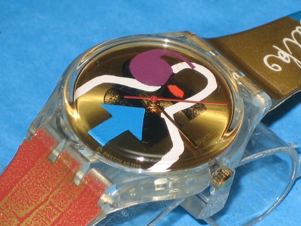 ◆SWATCH(スウォッチ) 限定品 LIPSTICK 腕時計 ゴールド 動作品◆ _画像5