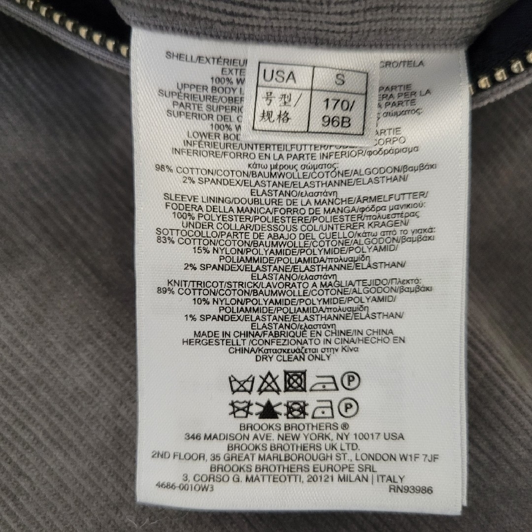 Brooks Brothers[ прекрасный товар / шерсть 100%] блузон черный часы 