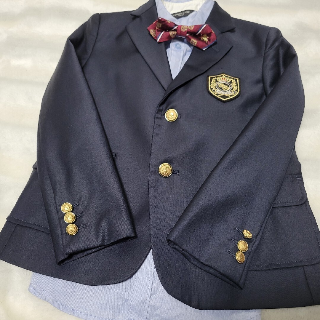 120cm COMME CA ISM フォーマルスーツ 紺ブレ 金ボタン_画像5