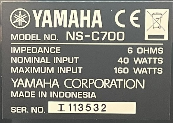 JSFK326 委託 動作品 YAMAHA NS-C700 ピアノブラック　センタースピーカー_画像5
