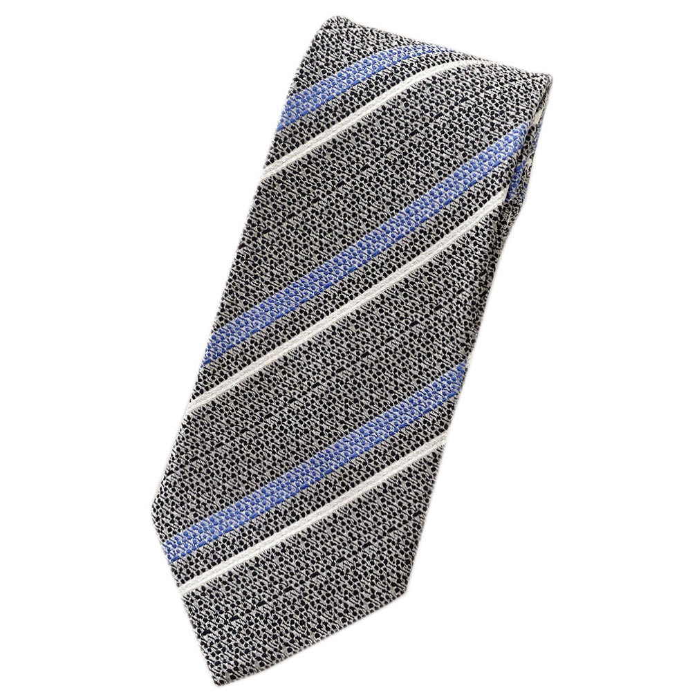 не использовался Zegna бренд галстук L me винт rudo* Zegna постоянный Thai высококлассный шелк 100% полоса черный белый чёрный белый