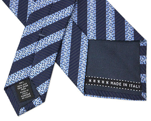 не использовался Zegna бренд галстук L me винт rudo* Zegna постоянный Thai высококлассный шелк 100% полоса темно-синий голубой темно-синий синий бледно-голубой