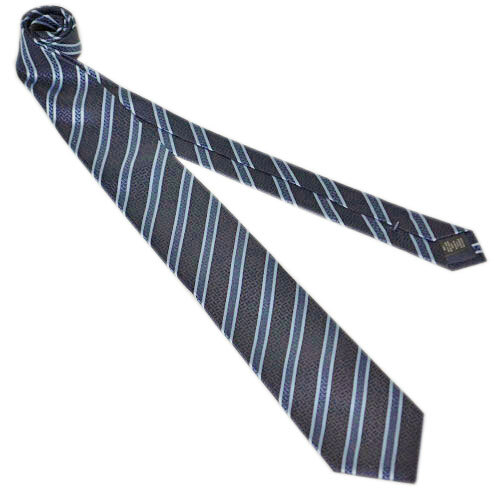 не использовался Zegna бренд галстук L me винт rudo* Zegna Zegna полоса шелк 100% высококлассный темно-синий голубой темно-синий 30064