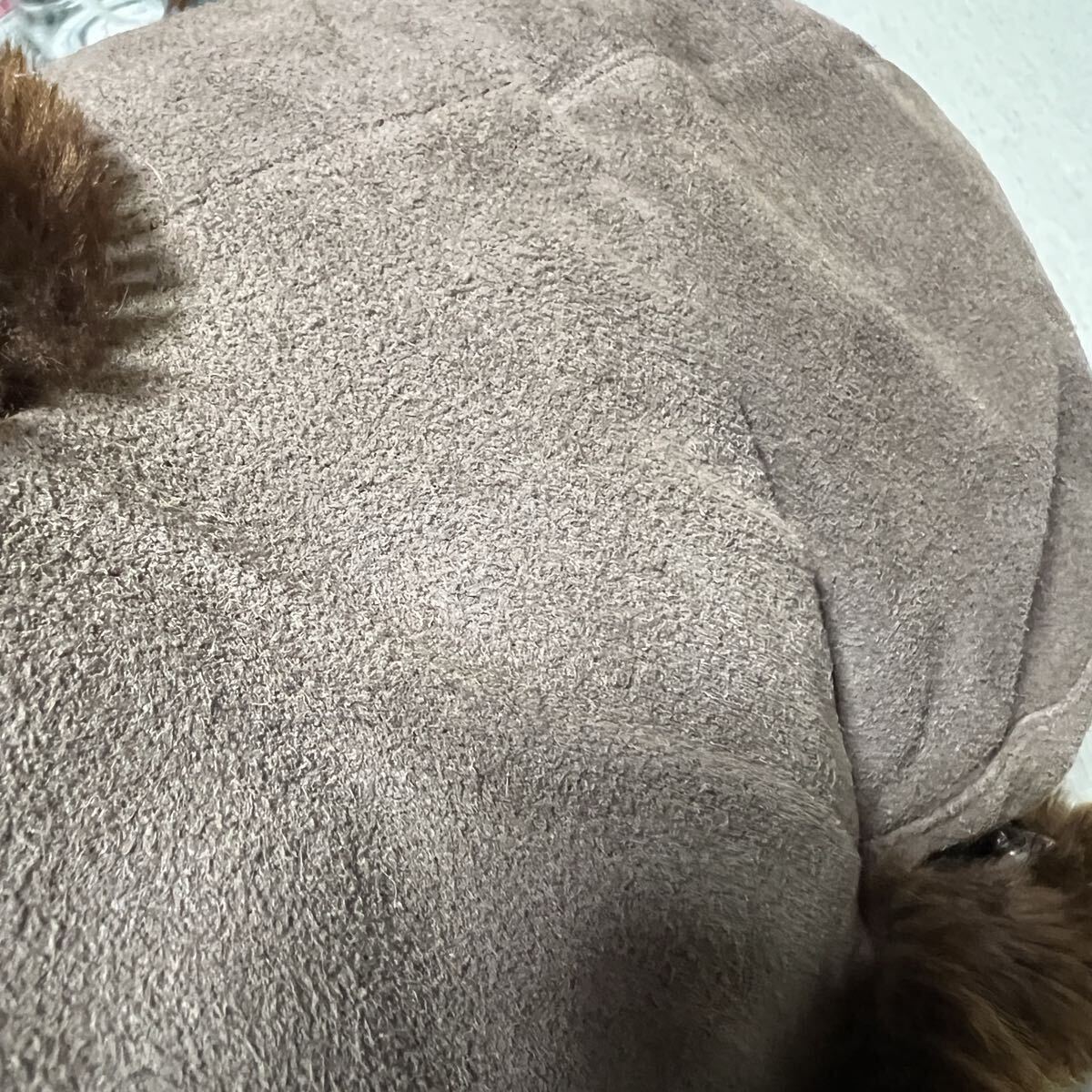 詳細不明 フライトキャップ パイロットキャップ ミリタリー フェード USA ロシア カナダ ヴィンテージ ビンテージ 古着 鹿革_画像7