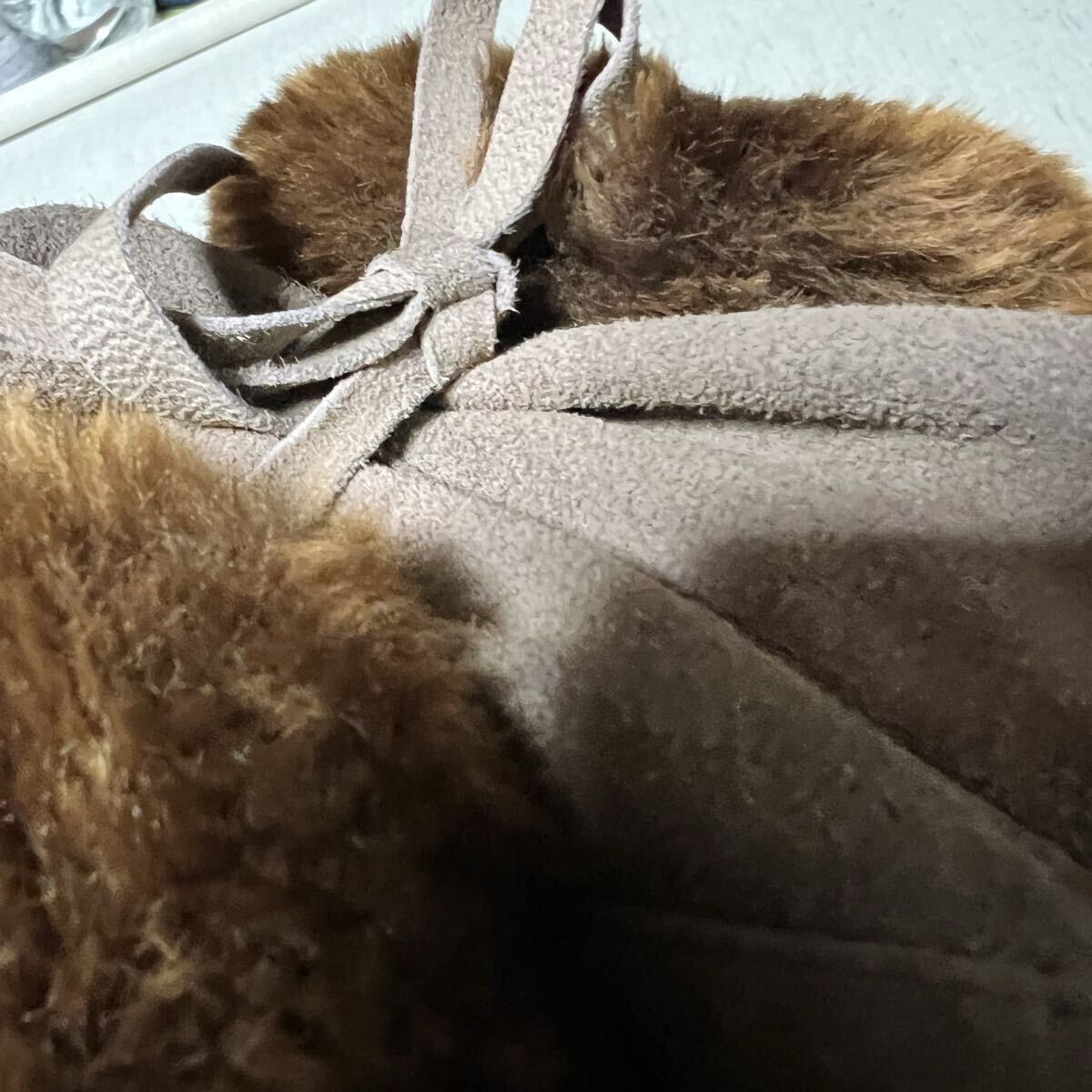 詳細不明 フライトキャップ パイロットキャップ ミリタリー フェード USA ロシア カナダ ヴィンテージ ビンテージ 古着 鹿革_画像9