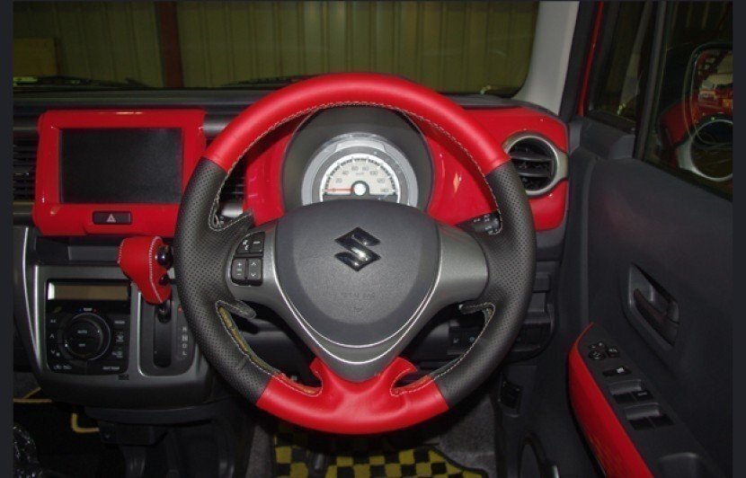 本革巻き替えキット ステアリング キャロル HB25S HB35S (H21.12～H27.01) マツダ Spiegel_画像4