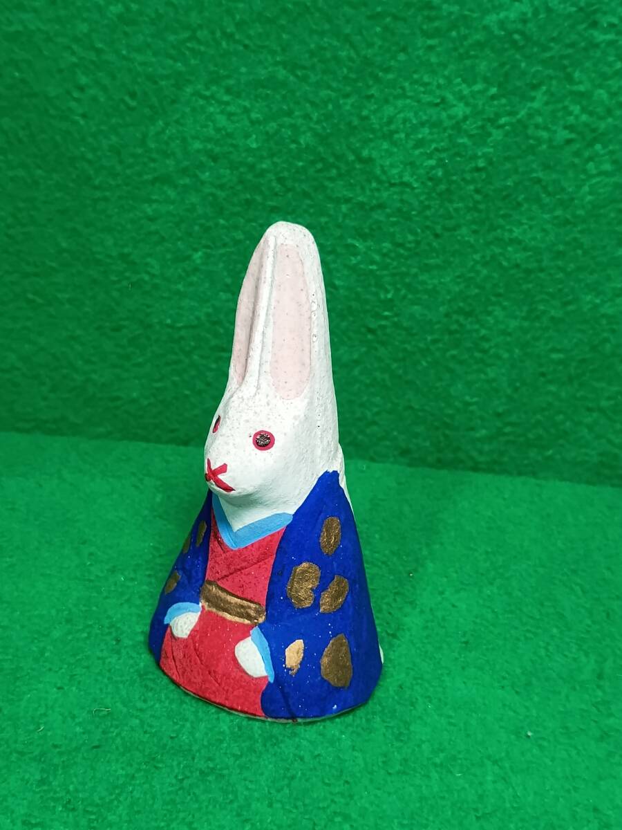 郷土玩具　土人形　東京・今戸焼　『月見兎』　うさぎ　白井靖二郎作　_画像3