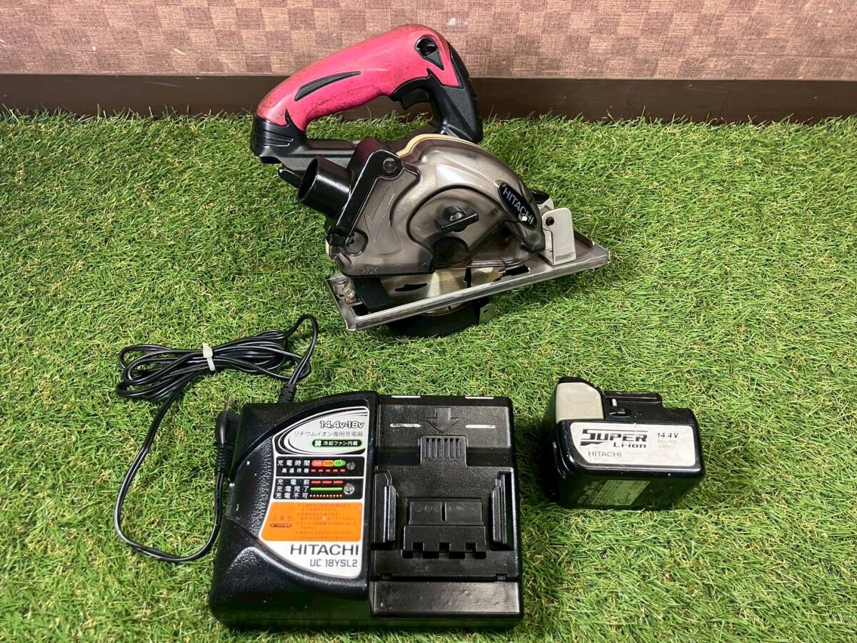 HITACHI 日立工機 14.4V 125mm コードレス チップソーカッタ CD14DSL2 充電器＋純正リチウムバッテリ1個 キング工具 【2069K】_画像1
