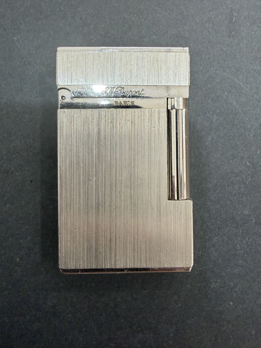 デュポン ガスライター S T 喫煙具 シルバー ローラー式 ライター シルバーカラー　一部破損品　1円スタート_画像1