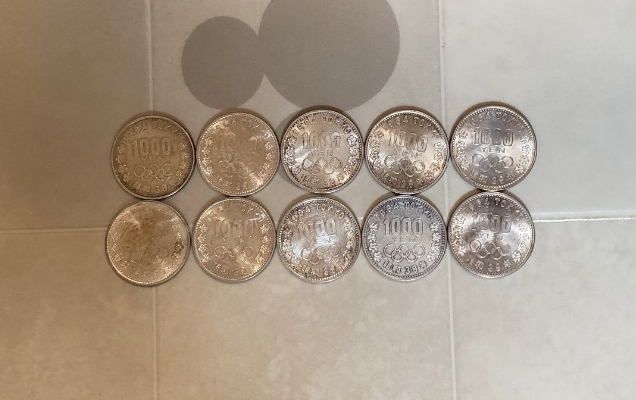東京オリンピック1964年 開催記念1000円銀貨幣 10枚セット_画像1