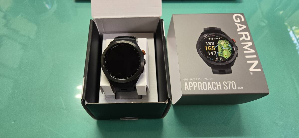 GARMIN Approach S70 47mm ブラック ガーミン アプローチ ゴルフウォッチ GPSナビ_画像1