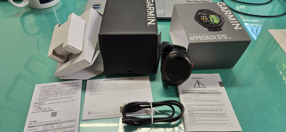 GARMIN Approach S70 47mm ブラック ガーミン アプローチ ゴルフウォッチ GPSナビ_画像5