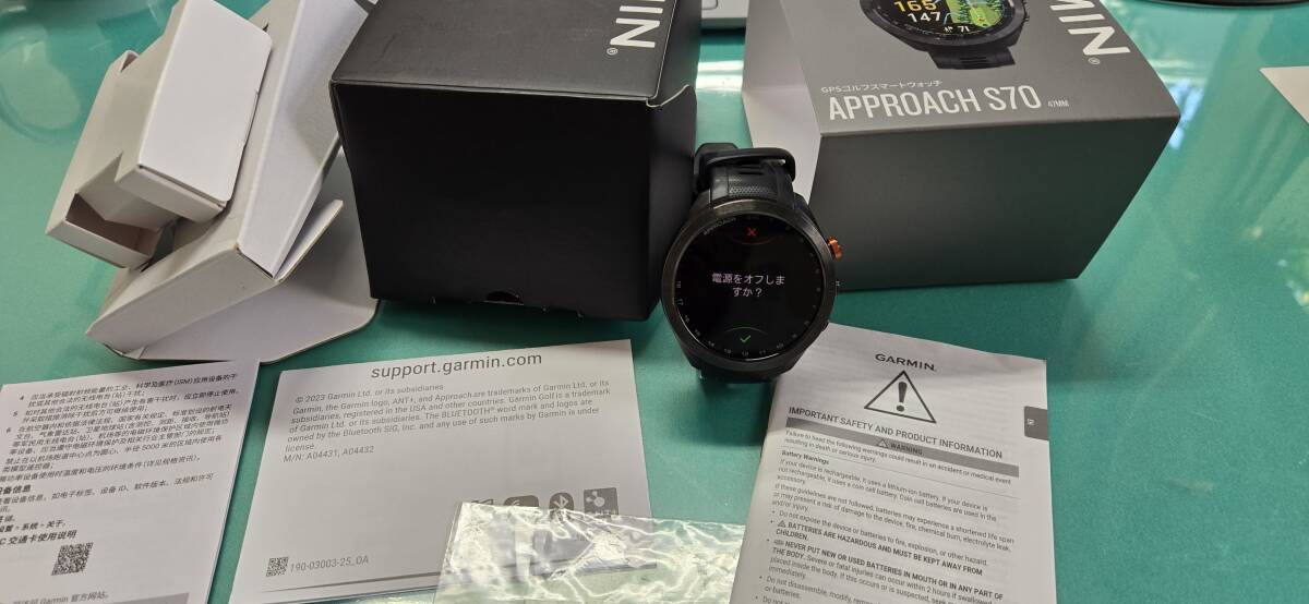 GARMIN Approach S70 47mm ブラック ガーミン アプローチ ゴルフウォッチ GPSナビ_画像6