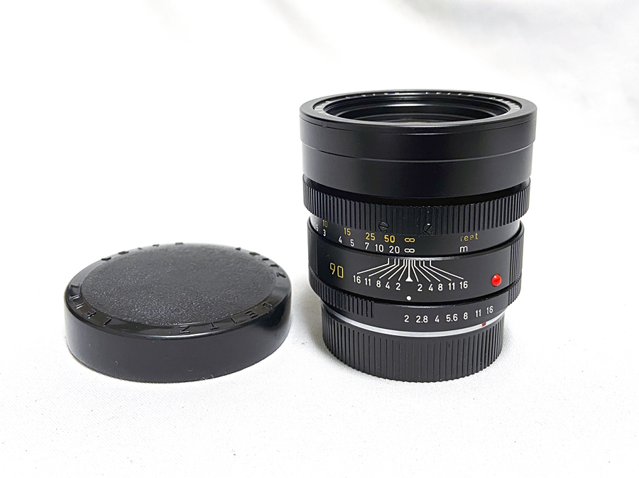 美品 Leica Summicron R 90mm f2 ライカ ズミクロン レンズフード内蔵_画像1