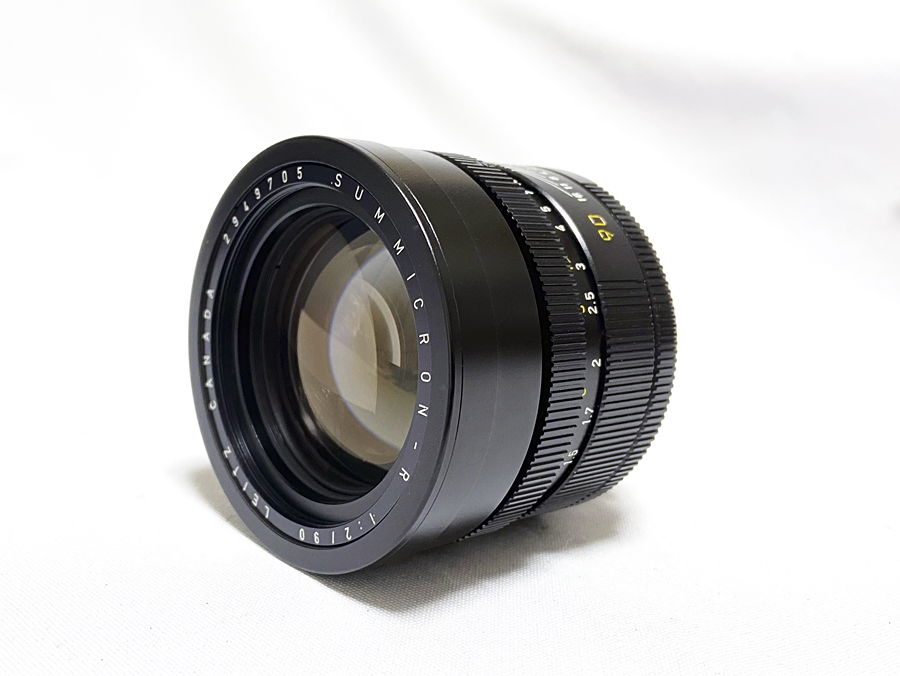 美品 Leica Summicron R 90mm f2 ライカ ズミクロン レンズフード内蔵_画像2