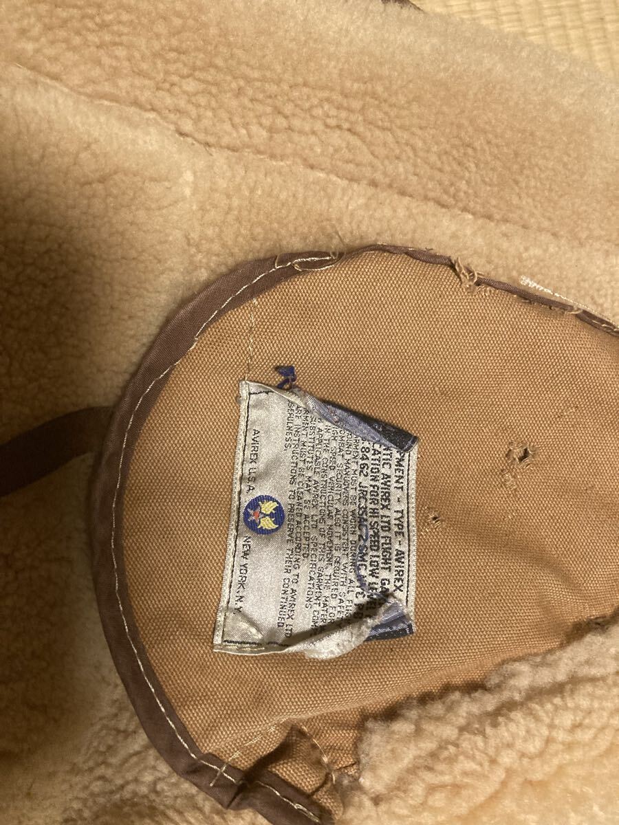 AVIREX B3 フライトジャケット USA製 羊革 ムートン ムートンジャケット アヴィレックス TYPE B-3_画像7